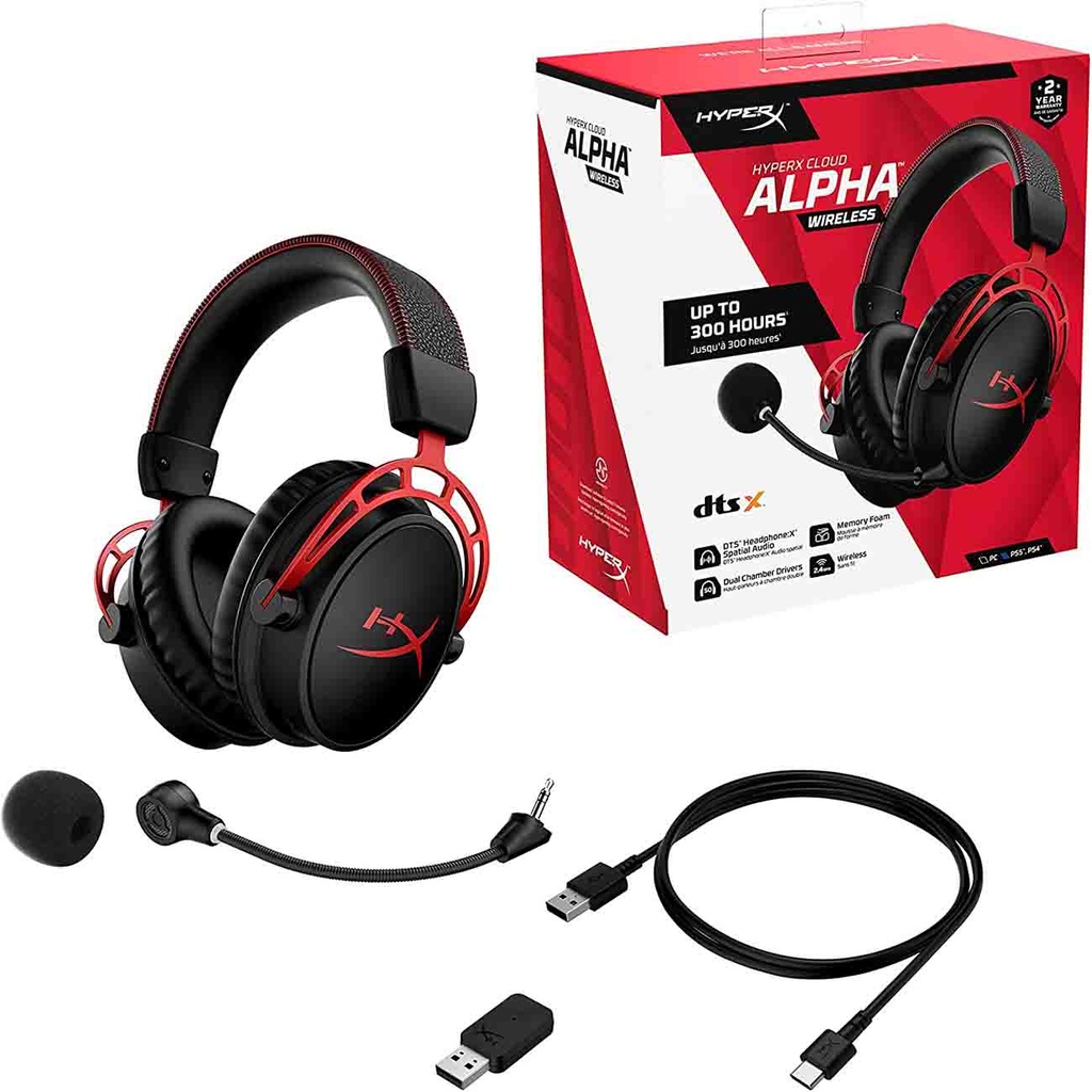 HyperX Cloud Alpha Wireless Gaming Headset Gear Studio PC Gaming